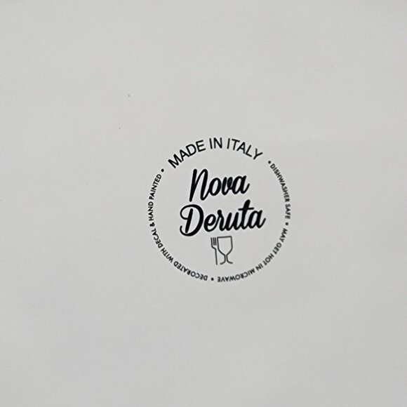 Decorative Nova Deruta Oval Platter Made In Italy Hand-Painted 10" - Picture 5 of 9